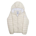 KANGOL Womens Puffer Jacket Cream Hooded M