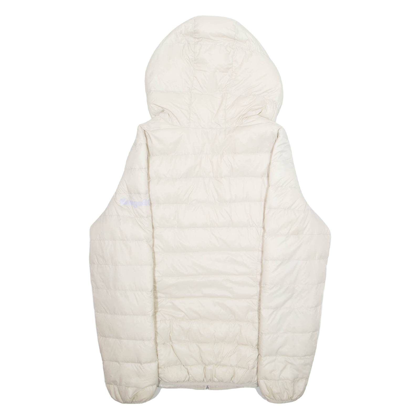 KANGOL Womens Puffer Jacket Cream Hooded M