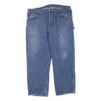 DICKIES Womens Jeans Blue Regular Straight Denim Medium W40 L30 Durable Zip