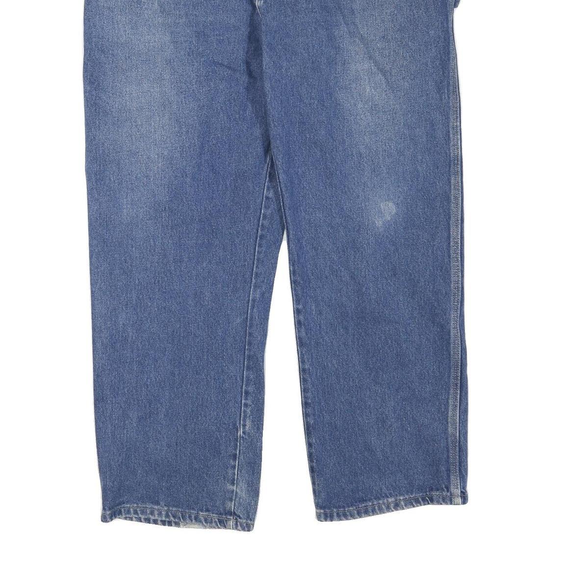 DICKIES Womens Jeans Blue Regular Straight Denim Medium W40 L30 Durable Zip