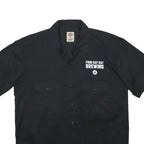 DICKIES Mens Black Polyester Blend Short Sleeve Shirt M Four Day Ray Brewing