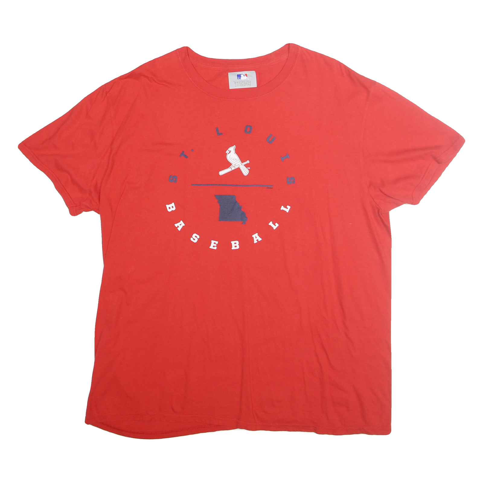 GENUINE MERCHANDISE Mens Red St Louis Baseball T-Shirt L Short Sleeve Crew Neck