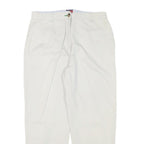 TOMMY HILFIGER Womens Cotton Blend White Relaxed Straight Trousers W32 L27