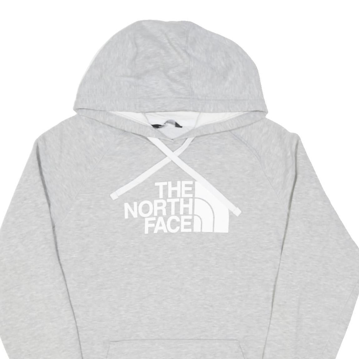 THE NORTH FACE Womens Grey Pullover Hoodie L Cotton Blend Casual Sweatshirt