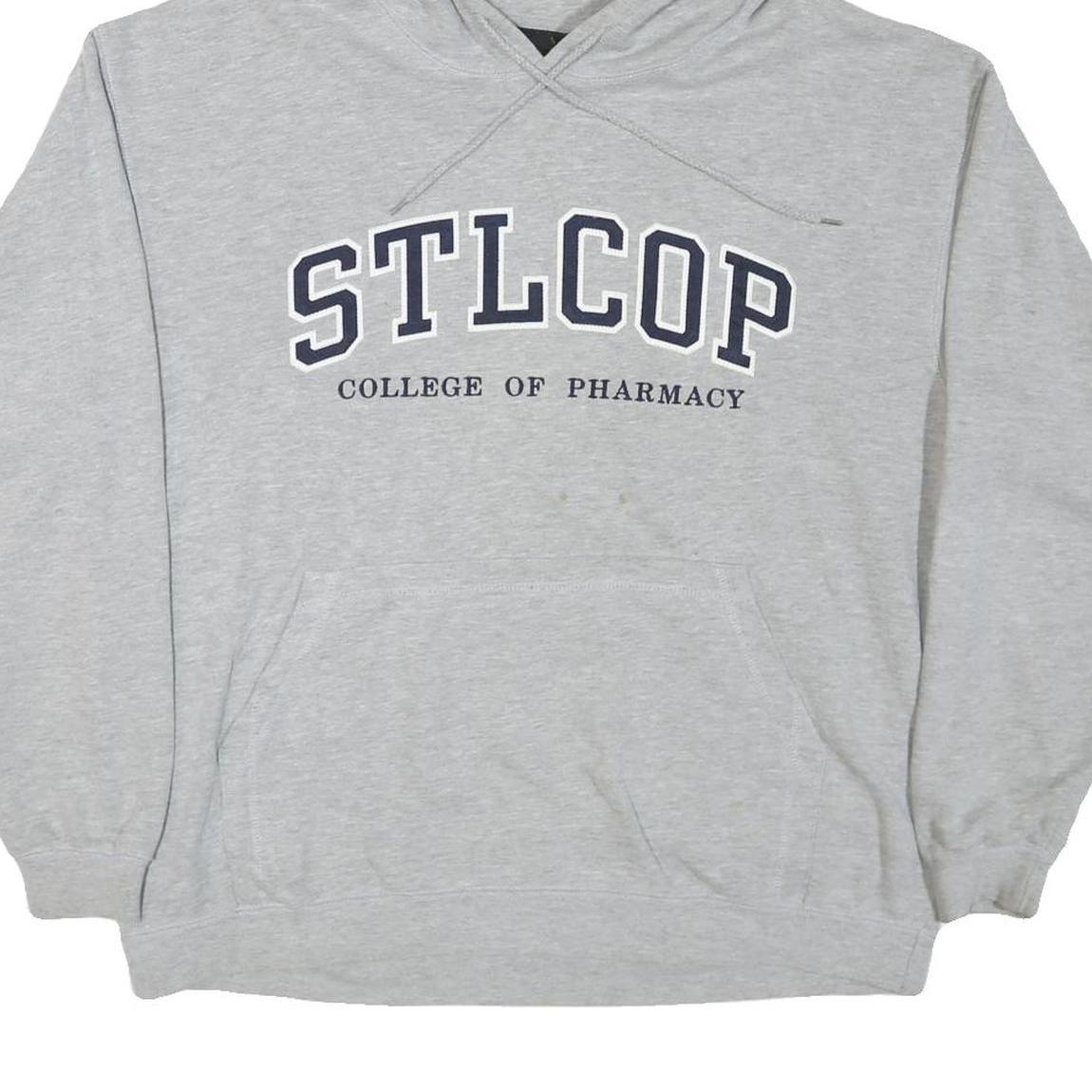 OURAY Mens Grey STLCOP College Of Pharmacy Pullover Hoodie L Casual Cotton Blend