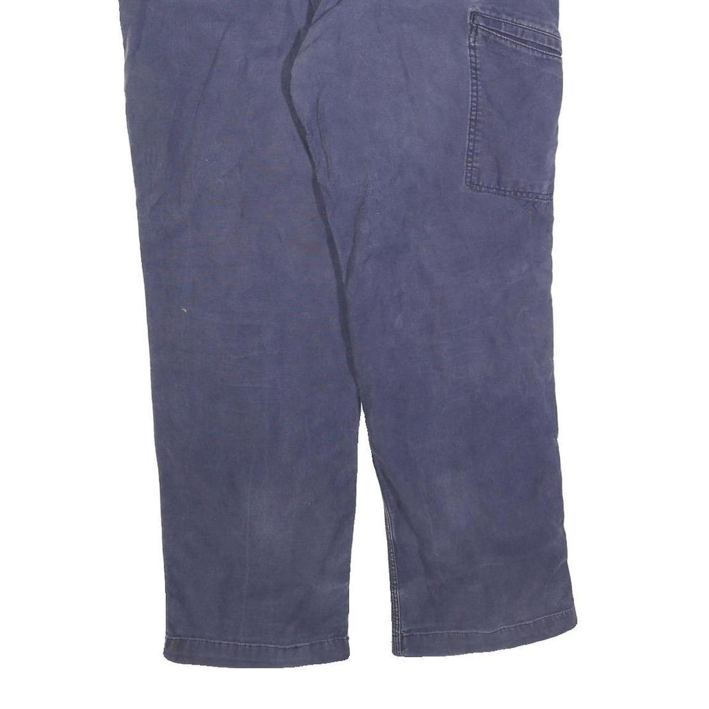 CARHARTT Mens Relaxed Fit Blue Cotton Blend Trousers W36 L30 Workwear Casual