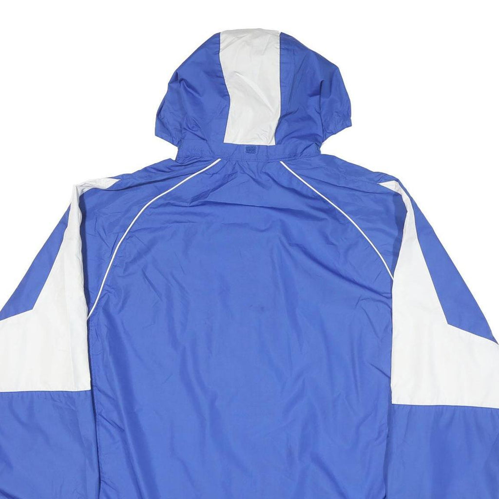 NIKE Mens Blue & White Zip Jacket XL Polyester Blend Plain Sports Hooded