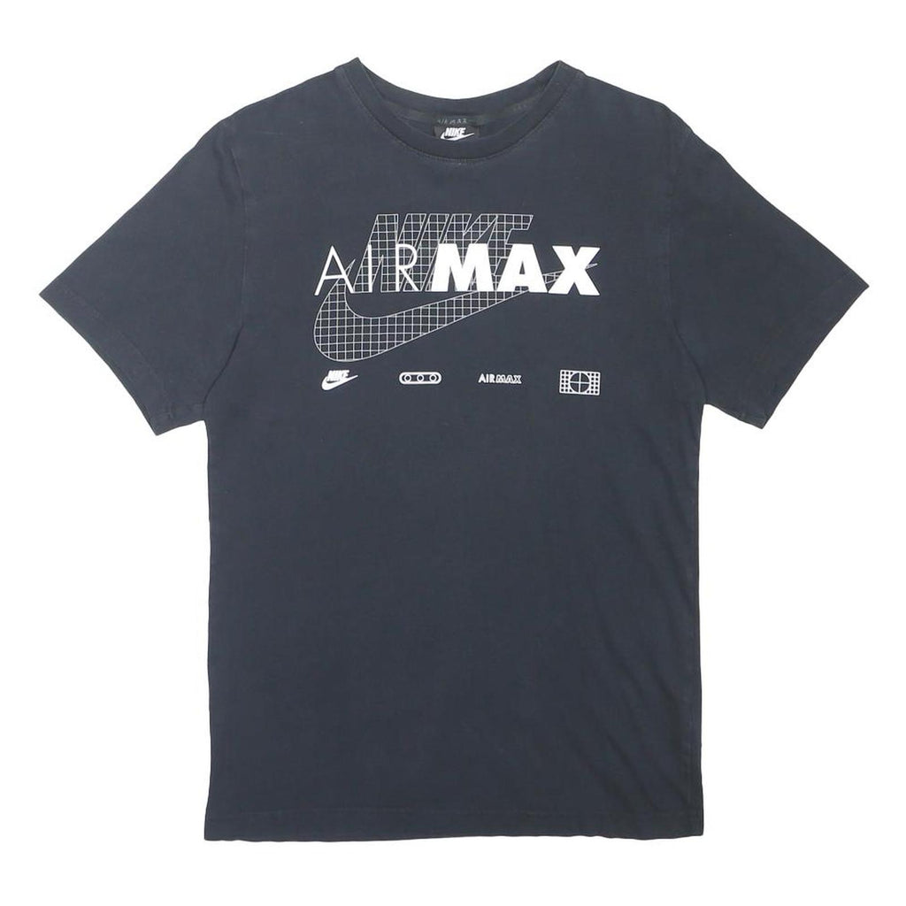NIKE Mens Black Air Max Graphic T-Shirt S Short Sleeve Crew Neck Sportswear