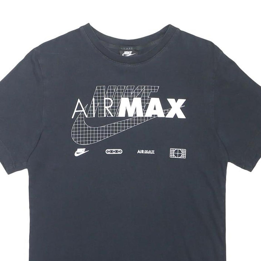 NIKE Mens Black Air Max Graphic T-Shirt S Short Sleeve Crew Neck Sportswear