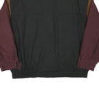 LONDON FOG Mens Black & Burgundy Colourblock Jacket XL Polyester Blend Zip