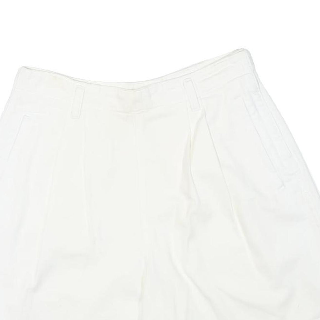 LIZ CLAIBORNE Womens White Casual Cotton Blend Shorts M W28 Relaxed Fit