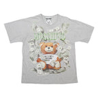 MOSCHINO Womens Grey Teddy Bear Graphic T-Shirt L Short Sleeve Crew Neck