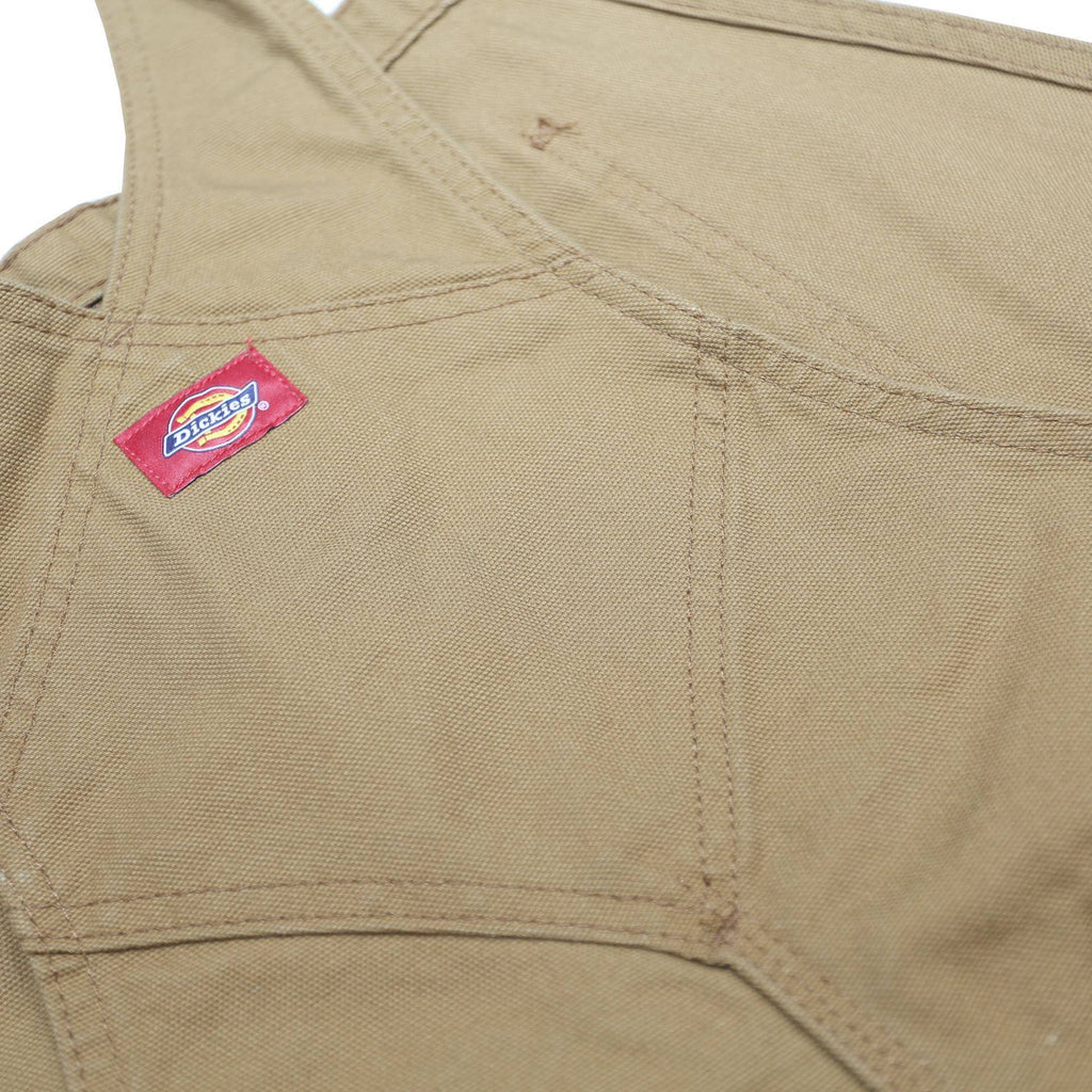 DICKIES Mens Brown Cotton Classic Dungarees XL W40 L32 Durable Workwear Style