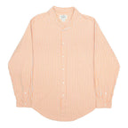 RALPH LAUREN POLO JEANS COMPANY Mens Orange & White Striped Shirt L Classic