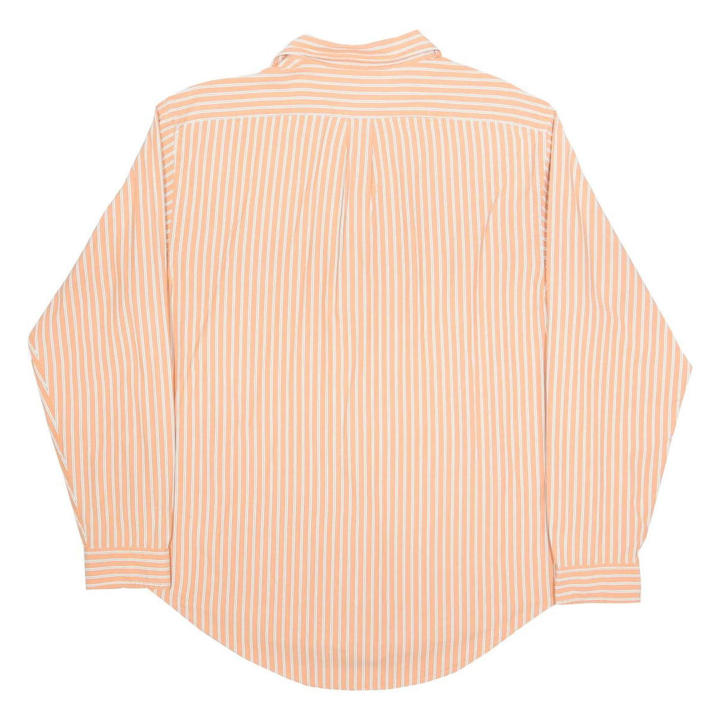RALPH LAUREN POLO JEANS COMPANY Mens Orange & White Striped Shirt L Classic