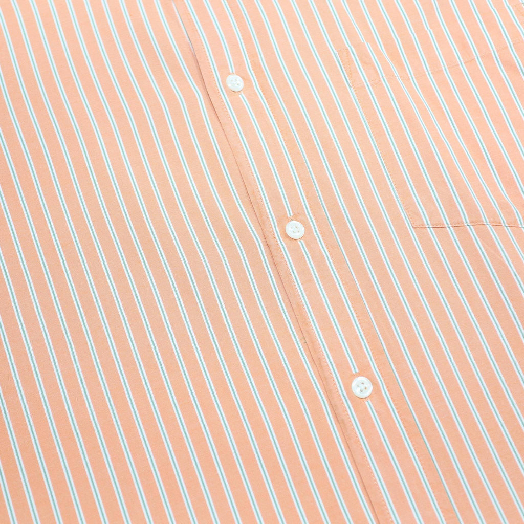 RALPH LAUREN POLO JEANS COMPANY Mens Orange & White Striped Shirt L Classic