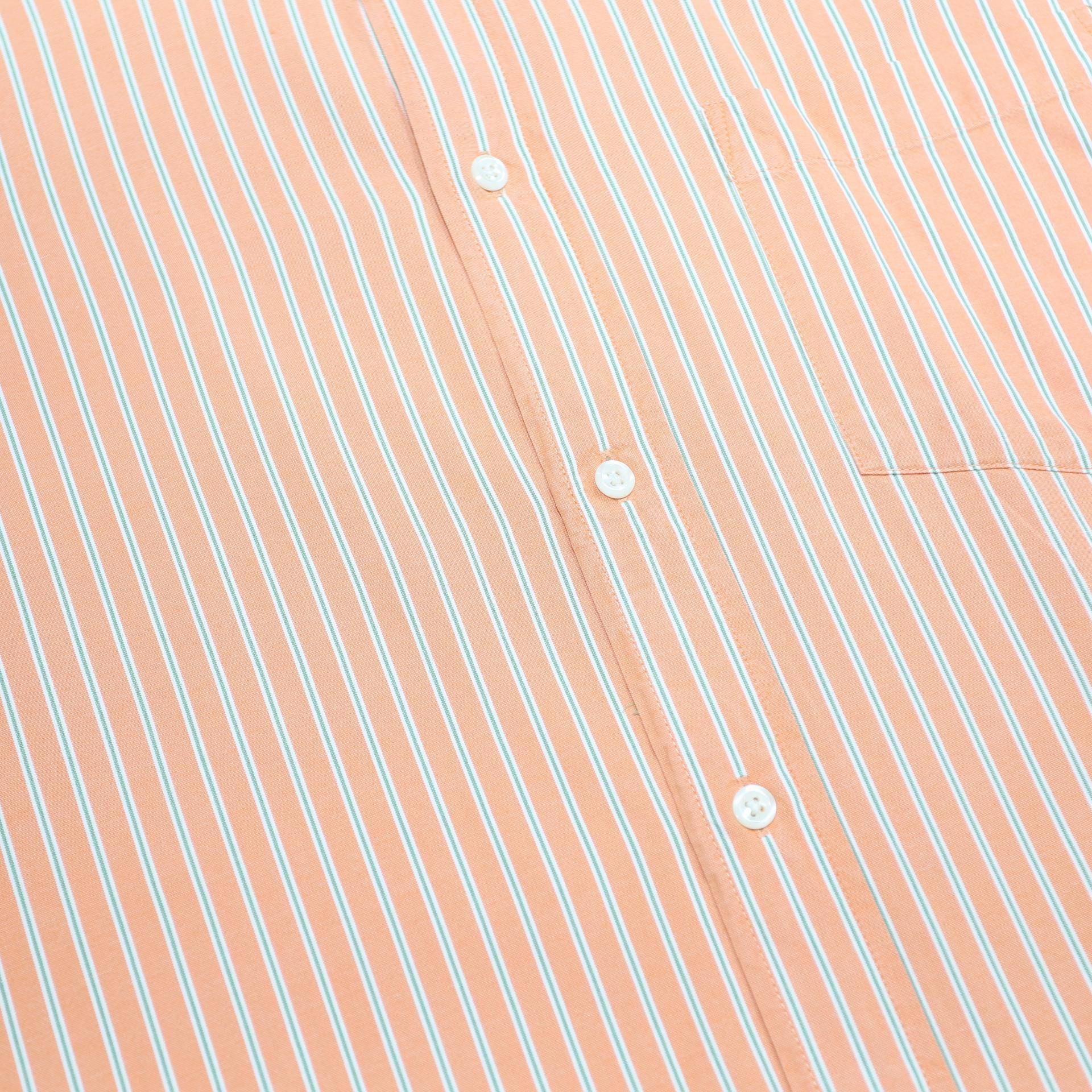 RALPH LAUREN POLO JEANS COMPANY Mens Orange & White Striped Shirt L Classic
