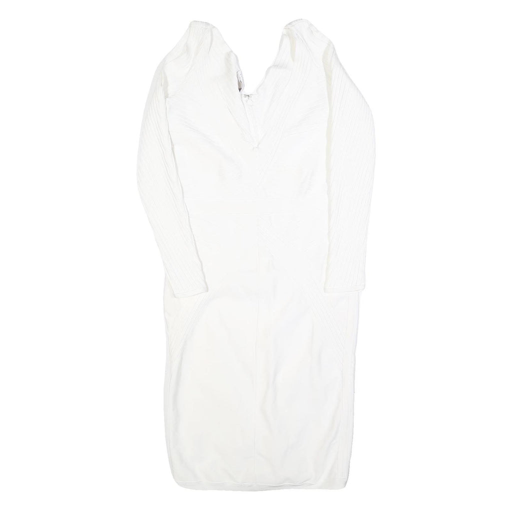 HOUSE OF CB Womens White Fit & Flare Polyester Blend Dress Long Sleeve Midi XL