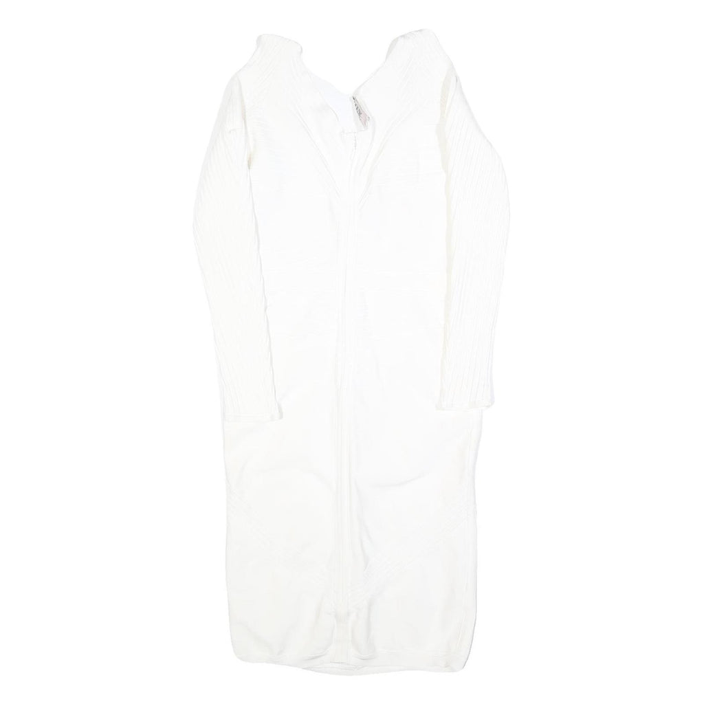 HOUSE OF CB Womens White Fit & Flare Polyester Blend Dress Long Sleeve Midi XL