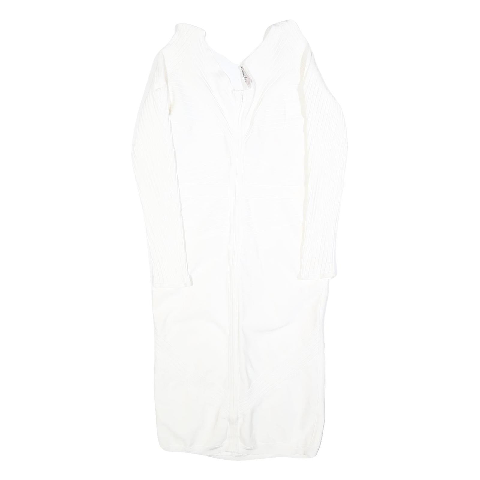 HOUSE OF CB Womens White Fit & Flare Polyester Blend Dress Long Sleeve Midi XL