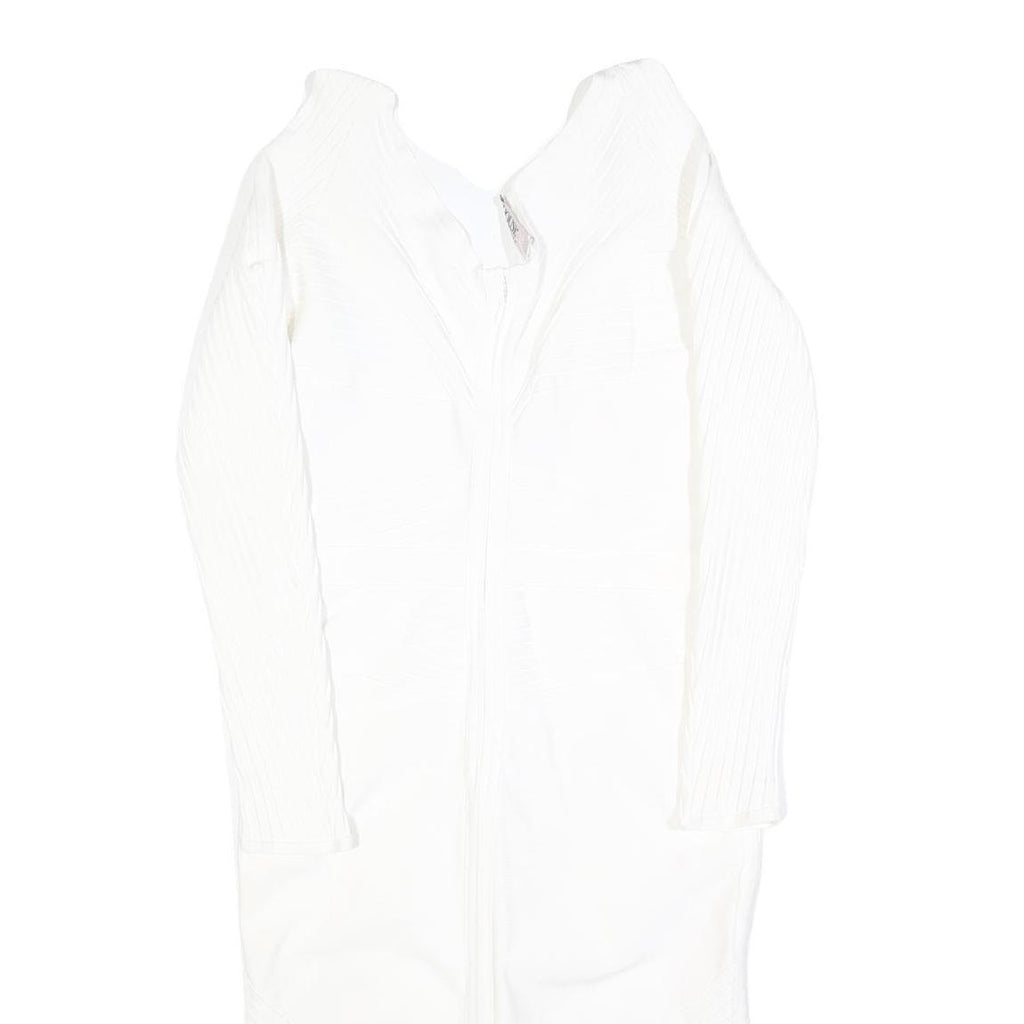 HOUSE OF CB Womens White Fit & Flare Polyester Blend Dress Long Sleeve Midi XL