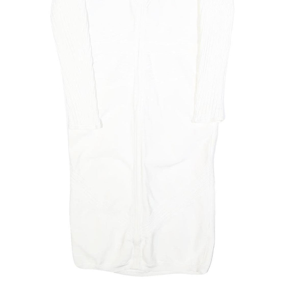 HOUSE OF CB Womens White Fit & Flare Polyester Blend Dress Long Sleeve Midi XL