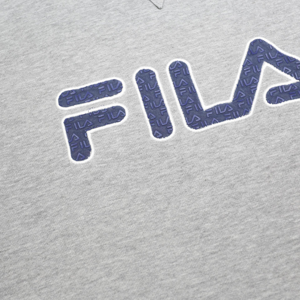 FILA Mens Grey Crew Neck M Cotton Blend Sweatshirt Classic Logo Pullover