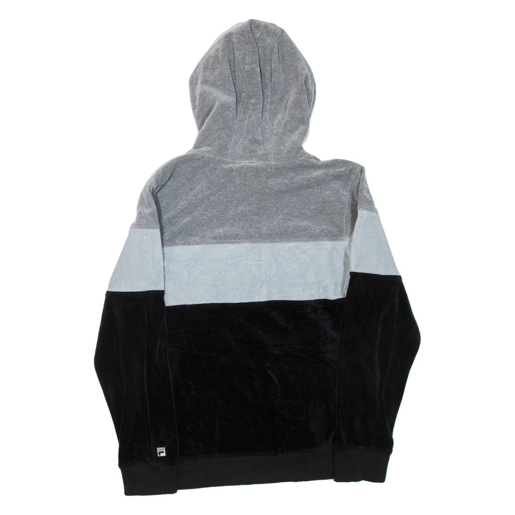 FILA Velour Womens Grey Hoodie Full Zip XL