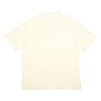 NIKE Mens Cream Polo Shirt Short Sleeve Plain L Cotton Comfort Casual