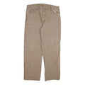 DICKIES Mens Cotton Blend Beige Regular Fit Straight Leg Trousers W38 L30