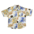 PANHANDLE SLIM Mens Blue Pattern XL Rayon Hawaiian Beach Shirt Casual Summer