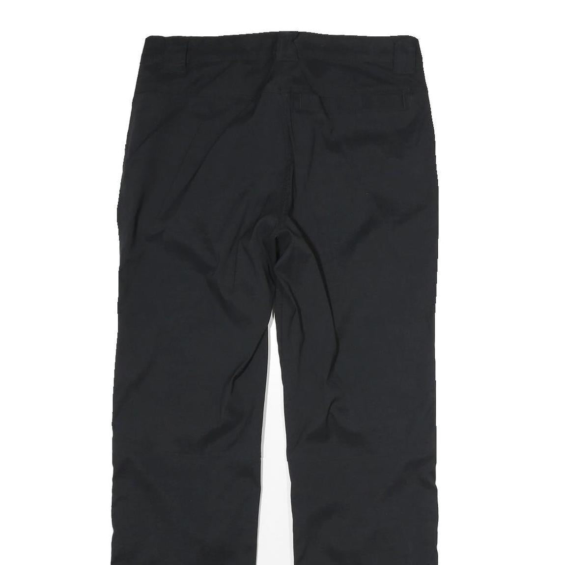 CRIVIT Womens Black Regular Fit Straight Leg Trousers W32 L31 Zip Closure