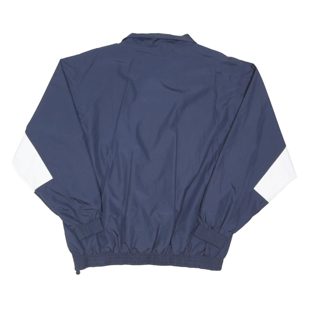 HOLLOWAY Mens Navy & White Revere Football Sports Zip Jacket XL Polyester