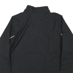 REEBOK Womens Black & White Sports Zip Jacket L Polyester Plain Activewear