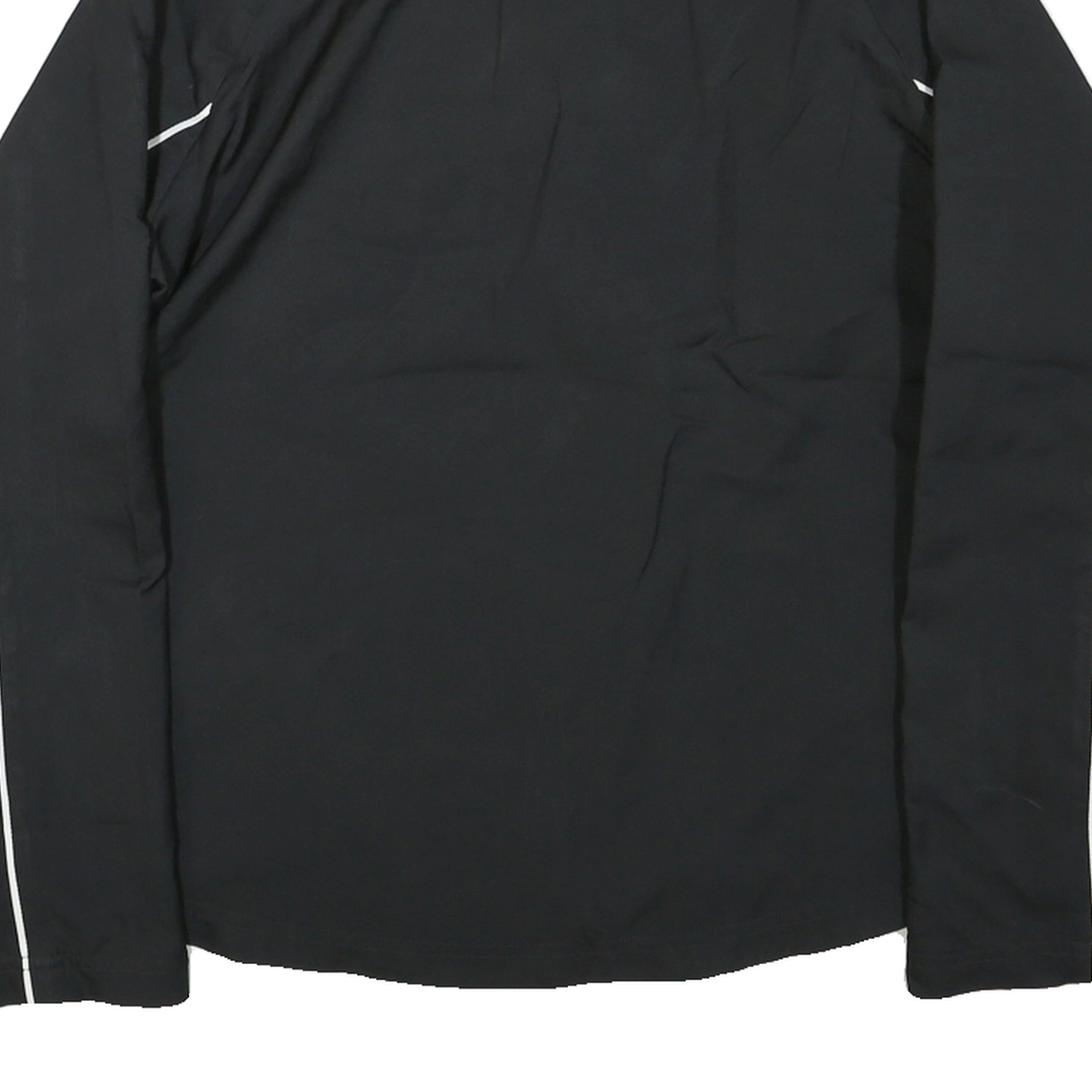 REEBOK Womens Black & White Sports Zip Jacket L Polyester Plain Activewear