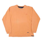 CHAMPION Mens Orange Crew Neck S Cotton Blend Casual Sweatshirt