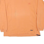 CHAMPION Mens Orange Crew Neck S Cotton Blend Casual Sweatshirt
