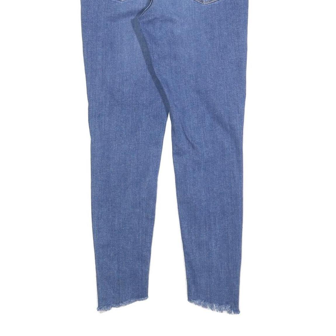 LEVI'S 710 Womens Jeans Blue Slim Skinny Denim Medium W27 L24 Distressed Raw Hem