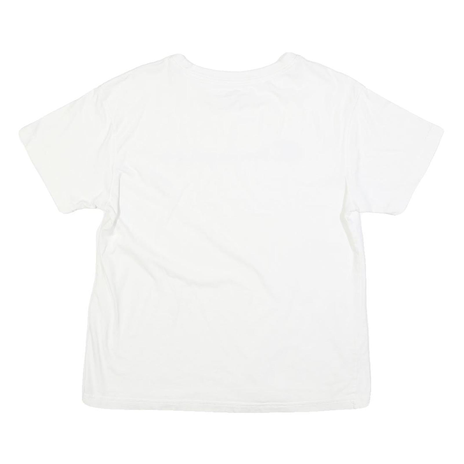 CHAMPION Mens White Cotton Blend T-Shirt M Short Sleeve Crew Neck Logo Print