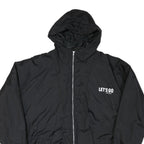 LET'S GO Mens Black Polyester Blend Zip Jacket 3XL Lightweight Graphic Print