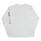 M&O KNITS NASCAR Winston Cup Mens Biker T-Shirt Grey Long Sleeve USA XL