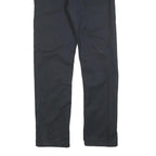 DICKIES Mens Slim Black Cotton Blend Trousers W30 L32 Zip Closure Classic Style