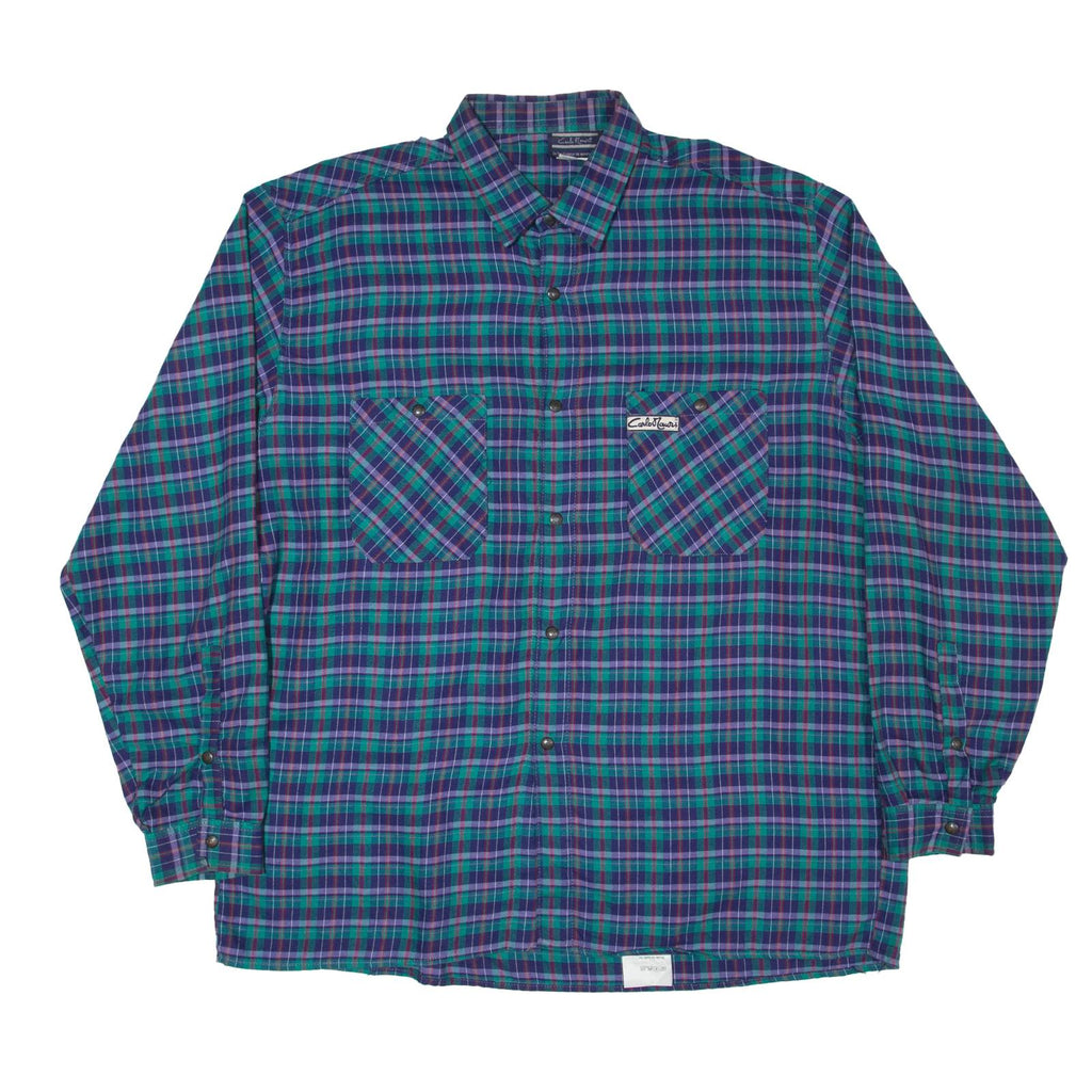 CARLO NAWRS Mens Shirt Blue Check Long Sleeve XL