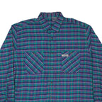 CARLO NAWRS Mens Shirt Blue Check Long Sleeve XL