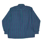 CARLO NAWRS Mens Shirt Blue Check Long Sleeve XL