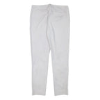 MICHAEL KORS Womens Slim White Cotton Blend Trouser W30 L28 Elegant Fit Zip