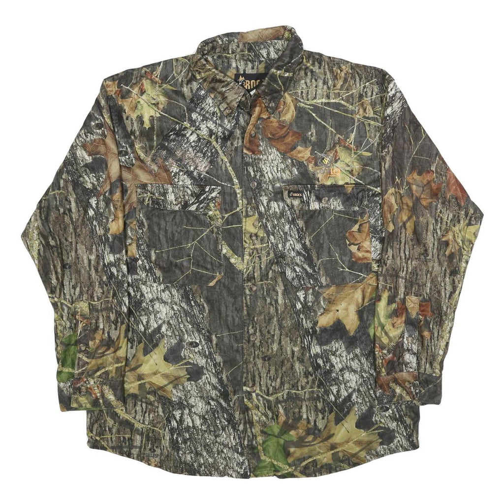 ROCKY Mens Camouflage Shirt XL Outdoor Hunting Polyester Blend