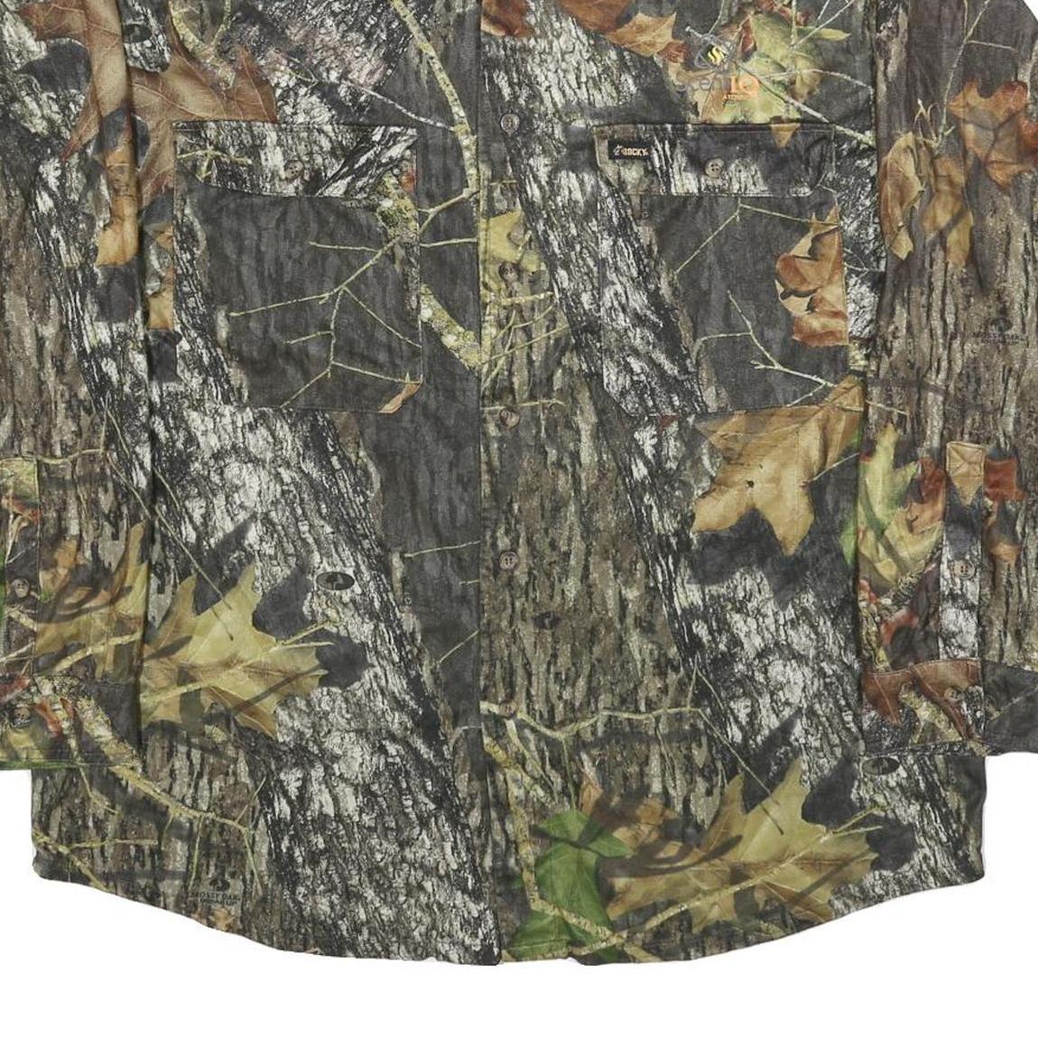 ROCKY Mens Camouflage Shirt XL Outdoor Hunting Polyester Blend