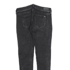 TOMMY HILFIGER Womens Jeans Black Slim Skinny Denim Medium W30 L32 Stylish Zip