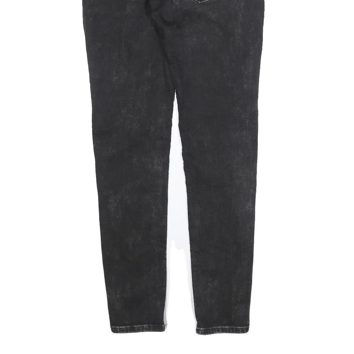 TOMMY HILFIGER Womens Jeans Black Slim Skinny Denim Medium W30 L32 Stylish Zip